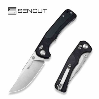 Couteau Sencut Slybolt Lame Acier 9Cr18MoV Manche G10 Noir Bouton Lock Clip S250011 - Livraison Gratuite