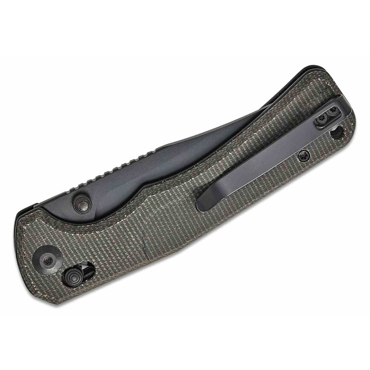 Couteau Sencut Slybolt Lame Acier 9Cr18MoV Manche Micarta Noir Bouton Lock Clip S25001A1 - Livraison Gratuite