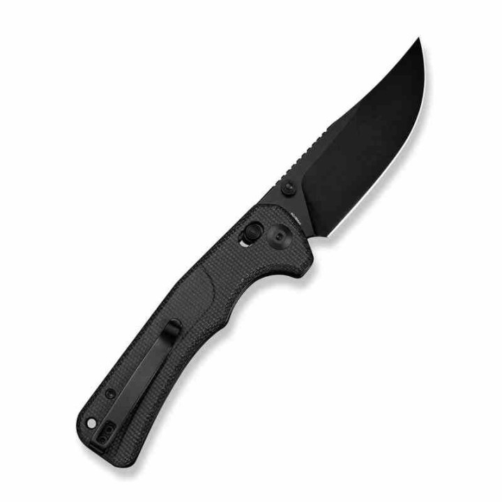 Couteau Sencut Slybolt Lame Acier 9Cr18MoV Manche Micarta Noir Bouton Lock Clip S25001A1 - Livraison Gratuite