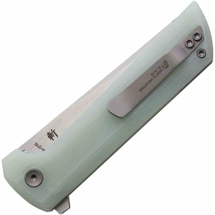 Couteau North Mountain Blade Chop2 Lame Acier SLD-Magic Manche G10 Jade Button Lock NMB2407J - Livraison Gratuite