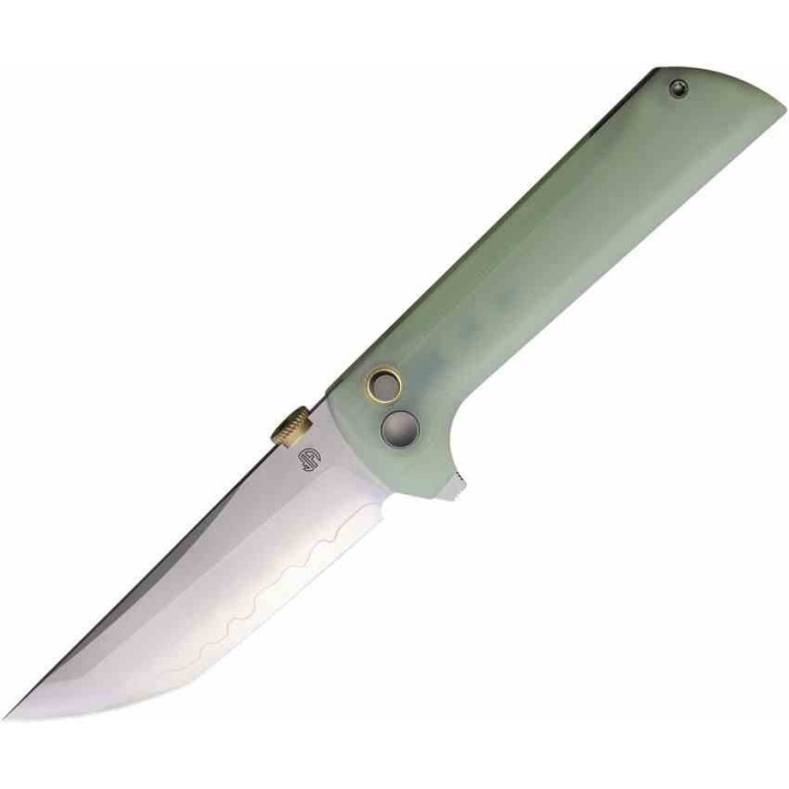 Couteau North Mountain Blade Chop2 Lame Acier SLD-Magic Manche G10 Jade Button Lock NMB2407J - Livraison Gratuite