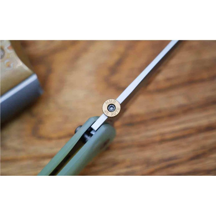 Couteau North Mountain Blade Chop2 Lame Acier SLD-Magic Manche G10 Jade Button Lock NMB2407J - Livraison Gratuite