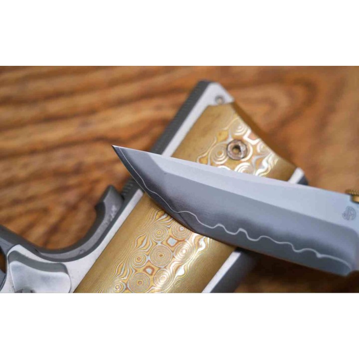 Couteau North Mountain Blade Chop2 Lame Acier SLD-Magic Manche G10 Jade Button Lock NMB2407J - Livraison Gratuite