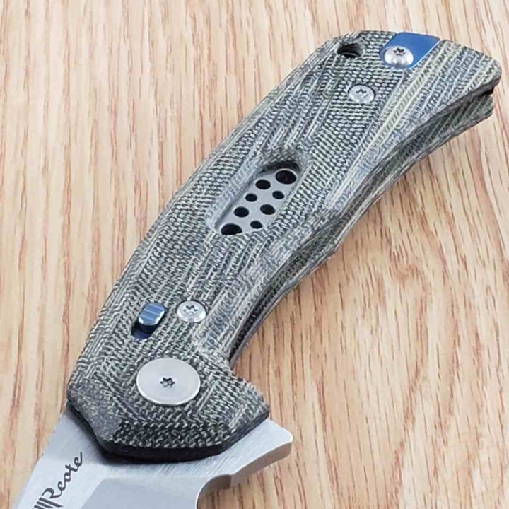Couteau Reate PL-7 Pivot Lock Lame Acier Nitro-V Manche Micarta Green/Black KIVT REA192 - Livraison Gratuite