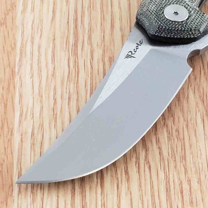 Couteau Reate PL-7 Pivot Lock Lame Acier Nitro-V Manche Micarta Green/Black KIVT REA192 - Livraison Gratuite