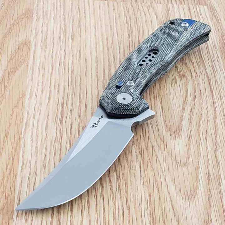 Couteau Reate PL-7 Pivot Lock Lame Acier Nitro-V Manche Micarta Green/Black KIVT REA192 - Livraison Gratuite