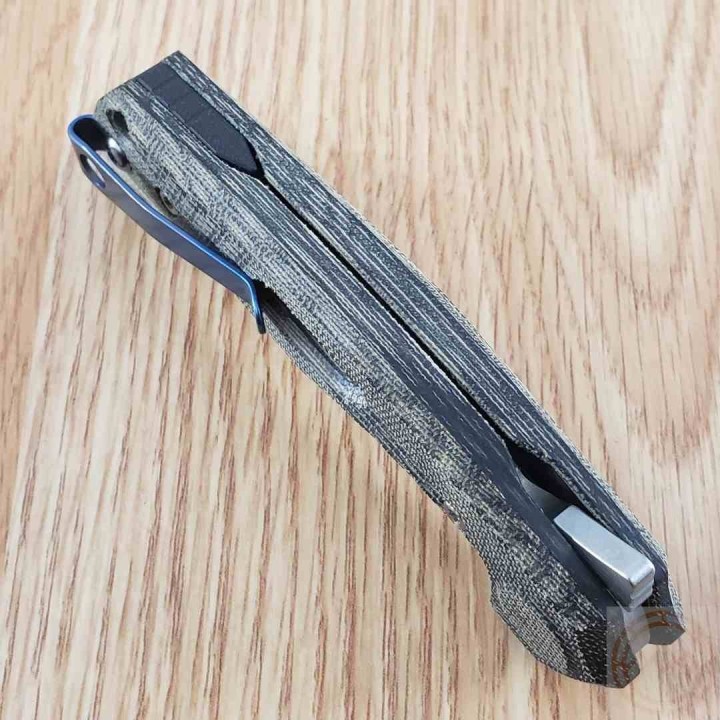Couteau Reate PL-7 Pivot Lock Lame Acier Nitro-V Manche Micarta Green/Black KIVT REA192 - Livraison Gratuite