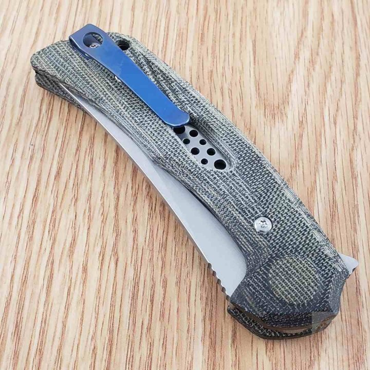 Couteau Reate PL-7 Pivot Lock Lame Acier Nitro-V Manche Micarta Green/Black KIVT REA192 - Livraison Gratuite