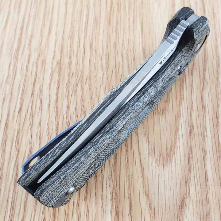 Couteau Reate PL-7 Pivot Lock Lame Acier Nitro-V Manche Micarta Green/Black KIVT REA192 - Livraison Gratuite