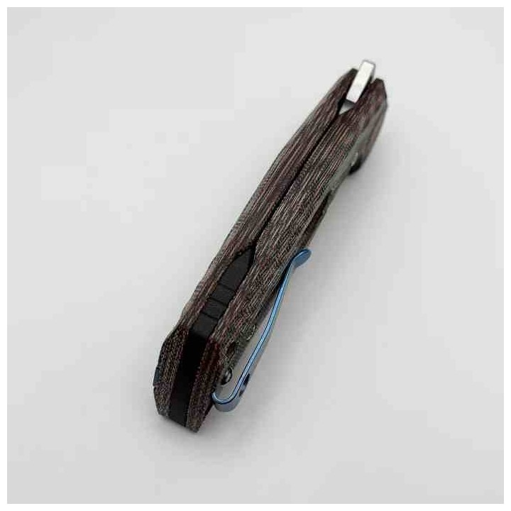 Couteau Reate PL-7 Pivot Lock Lame Acier Nitro-V Manche Micarta Red/Black KIVT REA191 - Livraison Gratuite