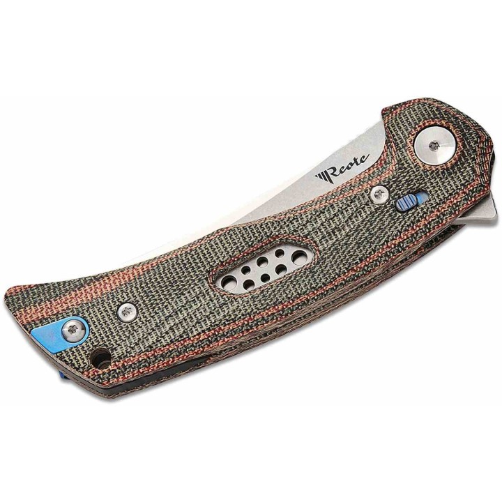 Couteau Reate PL-7 Pivot Lock Lame Acier Nitro-V Manche Micarta Red/Black KIVT REA191 - Livraison Gratuite