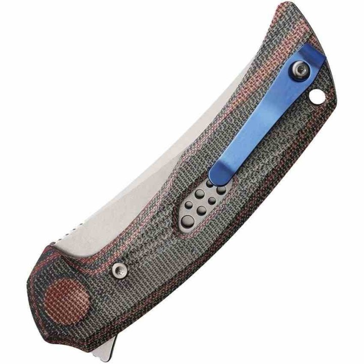 Couteau Reate PL-7 Pivot Lock Lame Acier Nitro-V Manche Micarta Red/Black KIVT REA191 - Livraison Gratuite
