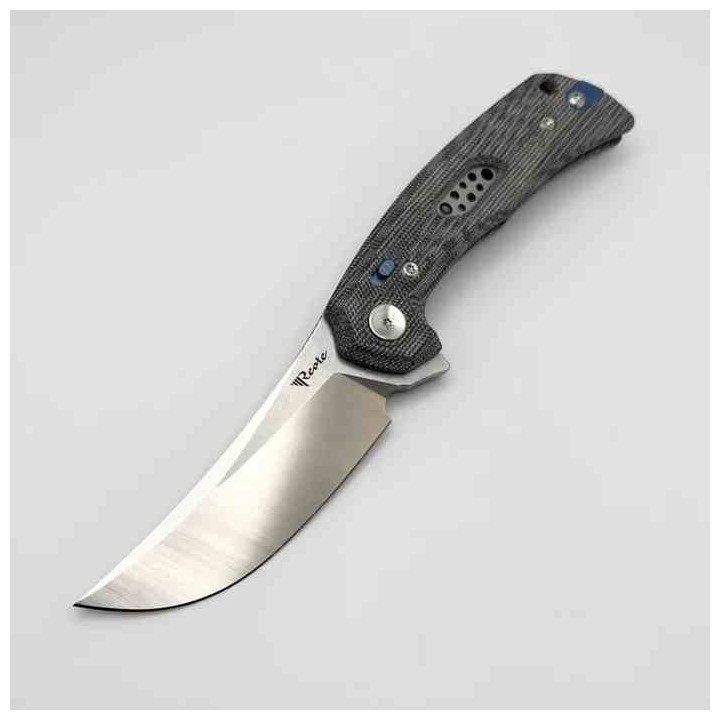 Couteau Reate PL-7 Pivot Lock Lame Acier Nitro-V Manche Micarta Black KIVT REA193 - Livraison Gratuite
