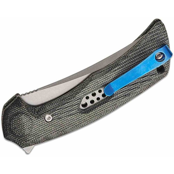 Couteau Reate PL-7 Pivot Lock Lame Acier Nitro-V Manche Micarta Black KIVT REA193 - Livraison Gratuite