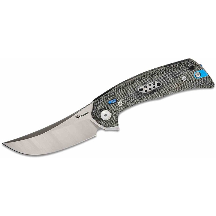 Couteau Reate PL-7 Pivot Lock Lame Acier Nitro-V Manche Micarta Black KIVT REA193 - Livraison Gratuite
