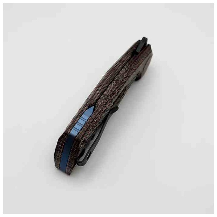 Couteau Reate PL-7 Red/Black Pivot Lock Lame Acier Nitro-V Blk Manche Micarta KIVT REA195 - Livraison Gratuite