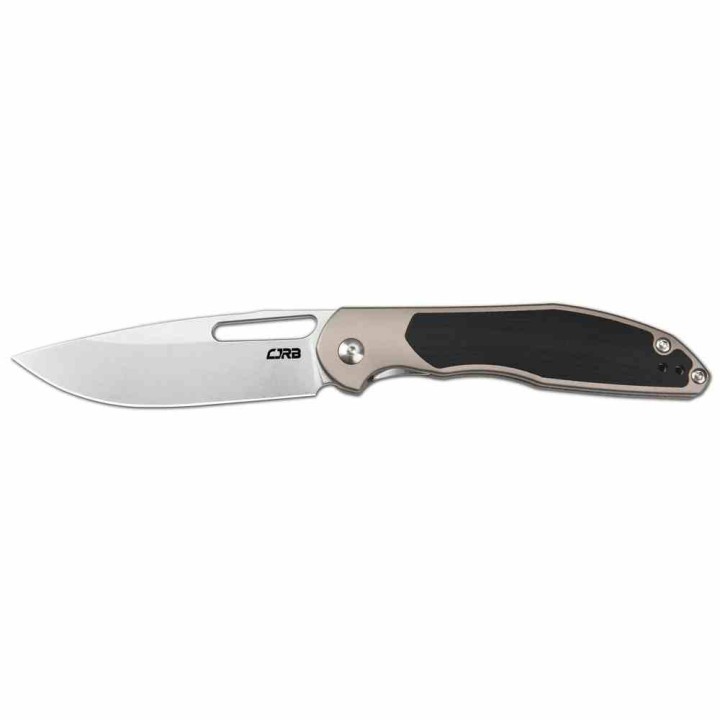 Couteau CJRB Droma Lame Acier AR-RPM9 Manche Alu Champagne/G10 KIVT Linerlock J1963BK - Livraison Gratuite