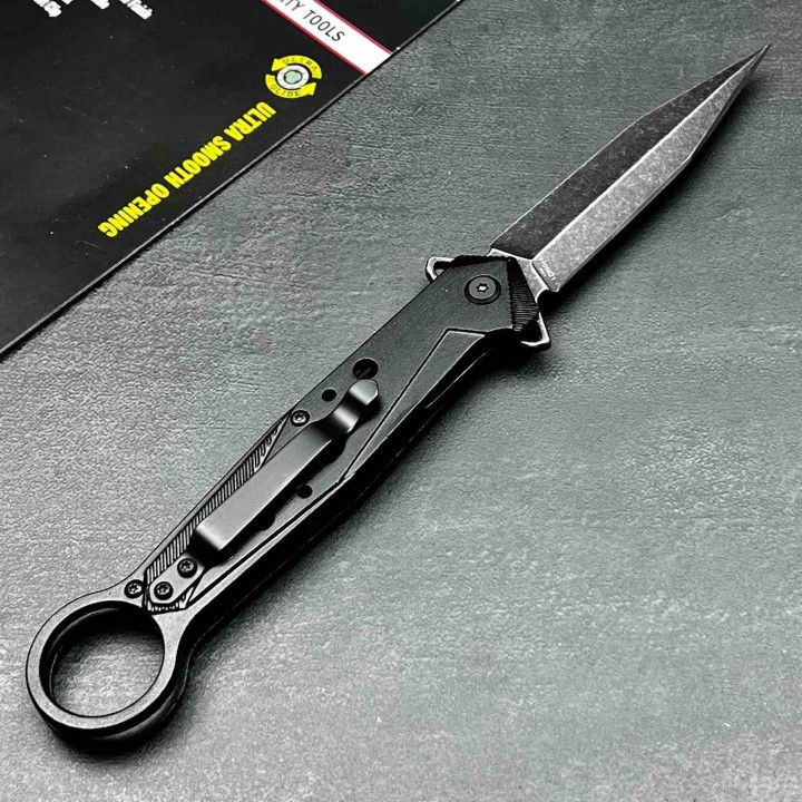 Couteau Tactical Smith&Wesson M&P Lame Acier Inox Poignée Aluminium Noir Linerlock Clip SWP1105621 - Livraison Gratuite
