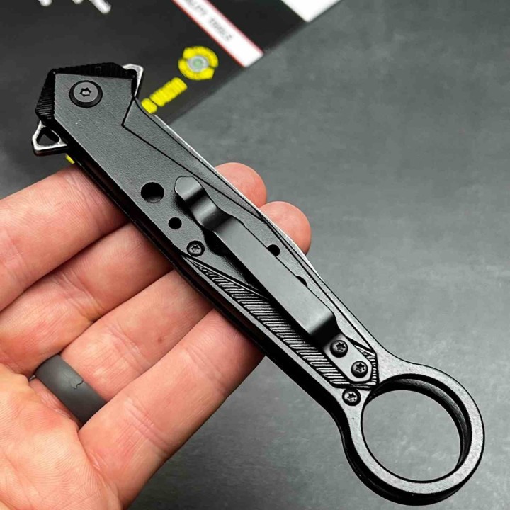Couteau Tactical Smith&Wesson M&P Lame Acier Inox Poignée Aluminium Noir Linerlock Clip SWP1105621 - Livraison Gratuite