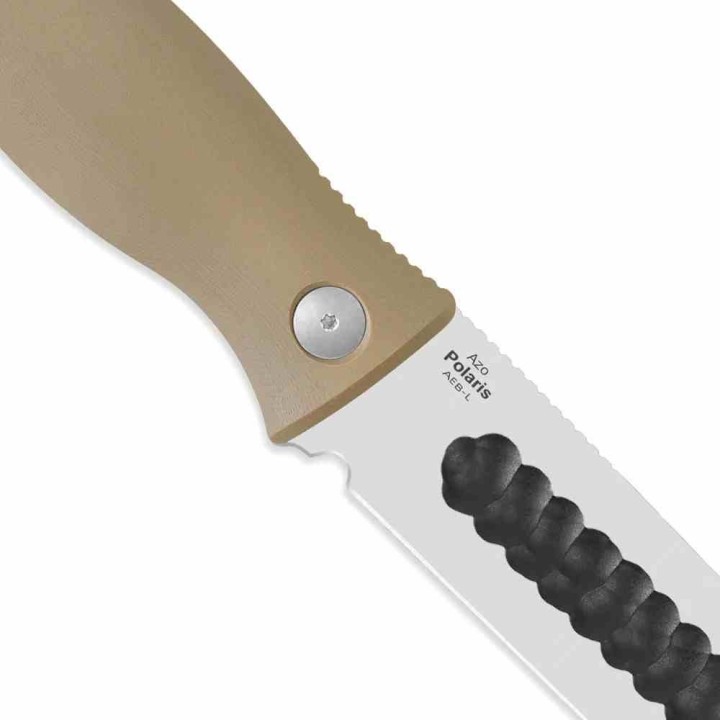 Couteau Kizer Polaris Lame Acier 1095 Manche G10 Tan Etui Kydex KI1100A4 - Livraison Gratuite