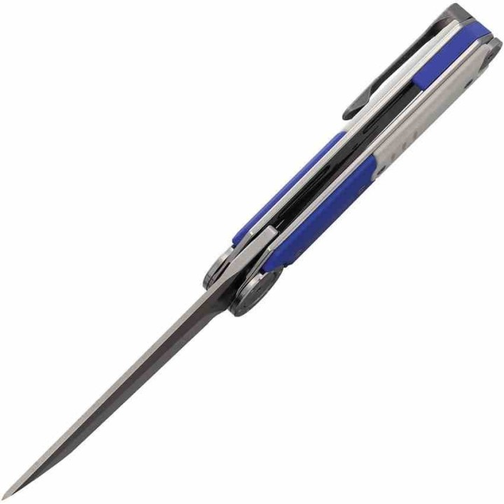 Couteau Stedemon NOC DG23 Lame Tanto Acier 440C Manche Blue/White G10/Acier STEDG2303 - Livraison Gratuite