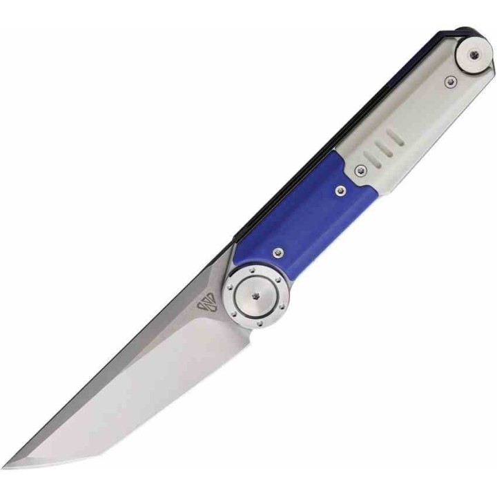 Couteau Stedemon NOC DG23 Lame Tanto Acier 440C Manche Blue/White G10/Acier STEDG2303 - Livraison Gratuite