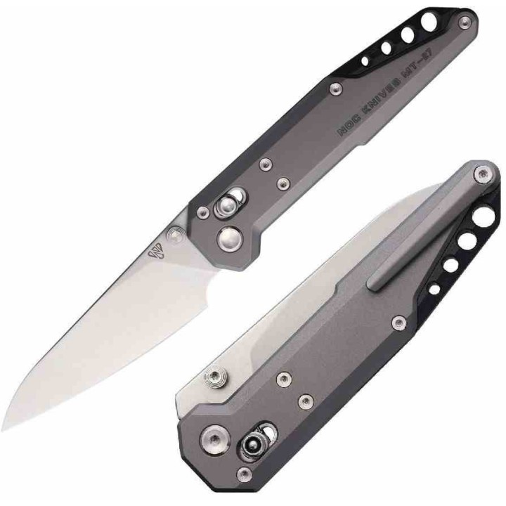 Couteau NOC Knives Dark Feather Lame Acier M390 Manche Titane Crossbar Lock KIVT NOCMT2703 - Livraison Gratuite
