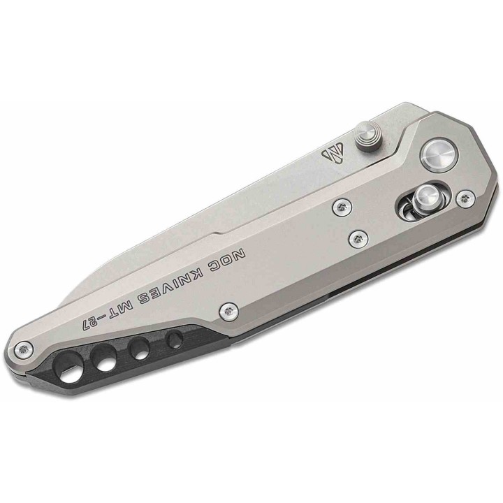 Couteau NOC Knives Dark Feather Lame Acier M390 Manche Titane Crossbar Lock KIVT NOCMT2703 - Livraison Gratuite