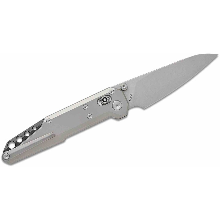 Couteau NOC Knives Dark Feather Lame Acier M390 Manche Titane Crossbar Lock KIVT NOCMT2703 - Livraison Gratuite