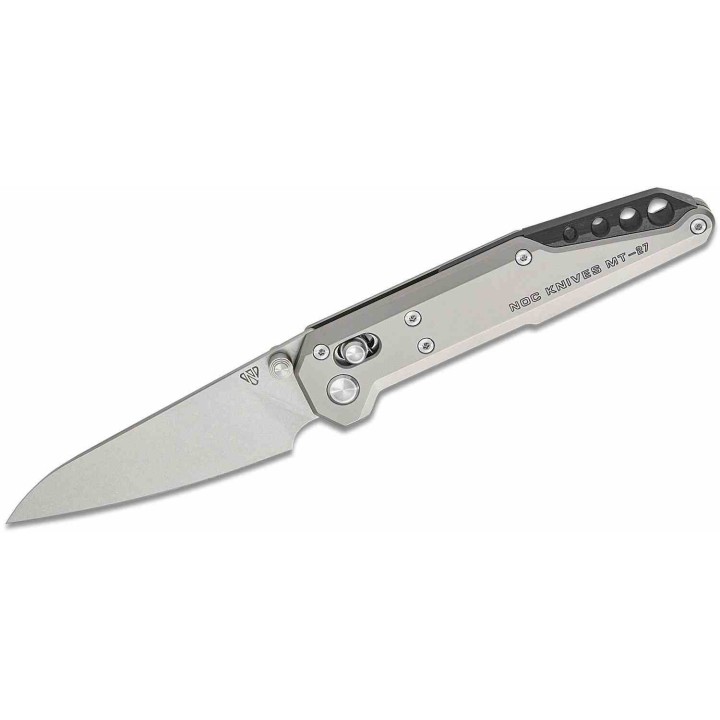 Couteau NOC Knives Dark Feather Lame Acier M390 Manche Titane Crossbar Lock KIVT NOCMT2703 - Livraison Gratuite