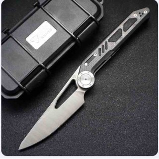 Couteau Stedemon NOC Knives DG-04 Black Lame Acier 440C Manche G10 Linerlock IKBS STEDG0401 - Livraison Gratuite