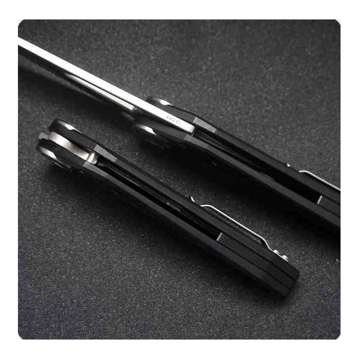 Couteau Stedemon NOC Knives DG-04 Black Lame Acier 440C Manche G10 Linerlock IKBS STEDG0401 - Livraison Gratuite