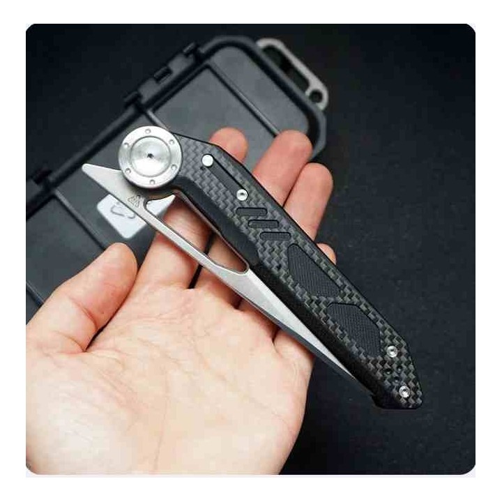 Couteau Stedemon NOC Knives DG-04 Black Lame Acier 440C Manche G10 Linerlock IKBS STEDG0401 - Livraison Gratuite