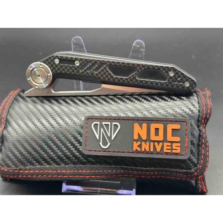 Couteau Stedemon NOC Knives DG-04 Black Lame Acier 440C Manche G10 Linerlock IKBS STEDG0401 - Livraison Gratuite