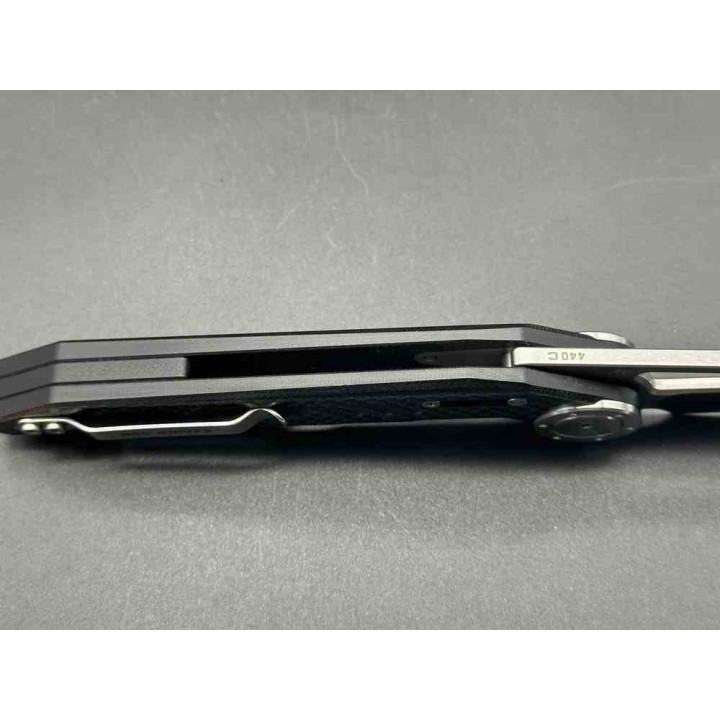 Couteau Stedemon NOC Knives DG-04 Black Lame Acier 440C Manche G10 Linerlock IKBS STEDG0401 - Livraison Gratuite
