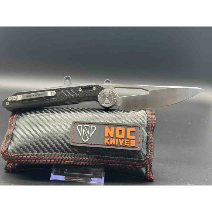 Couteau Stedemon NOC Knives DG-04 Black Lame Acier 440C Manche G10 Linerlock IKBS STEDG0401 - Livraison Gratuite