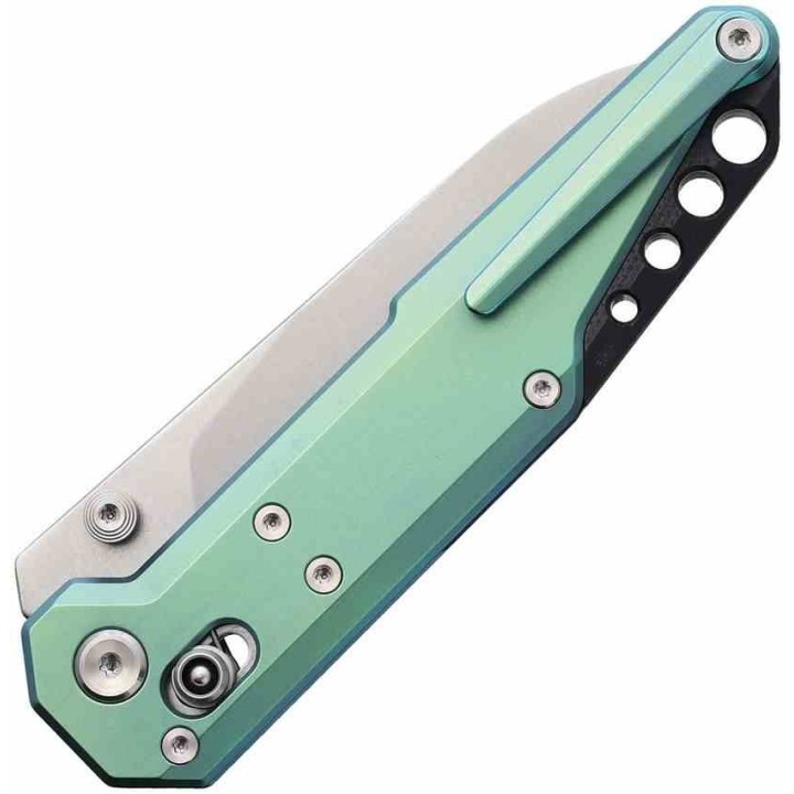 Couteau NOC Knives Dark Feather MT-27 Lame Acier M390 Manche Titane Vert Crossbar Lock NOCMT2720 - Livraison Gratuite