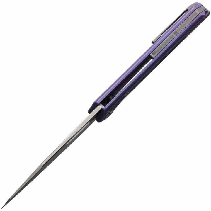 Couteau Stedemon NOC Knives DT-03 Lame Acier VG-10 Manche Titane Purple Framelock STEDT03BLU - Livraison Gratuite