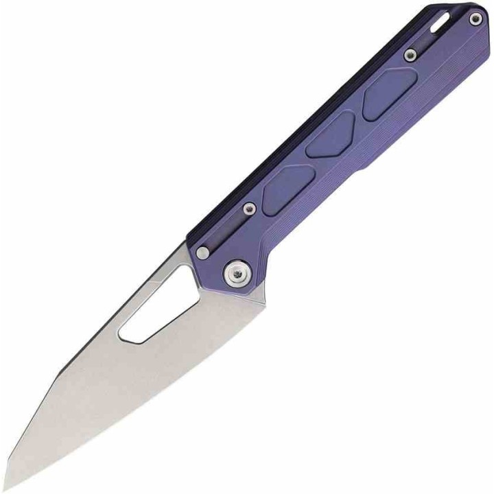 Couteau Stedemon NOC Knives DT-03 Lame Acier VG-10 Manche Titane Purple Framelock STEDT03BLU - Livraison Gratuite