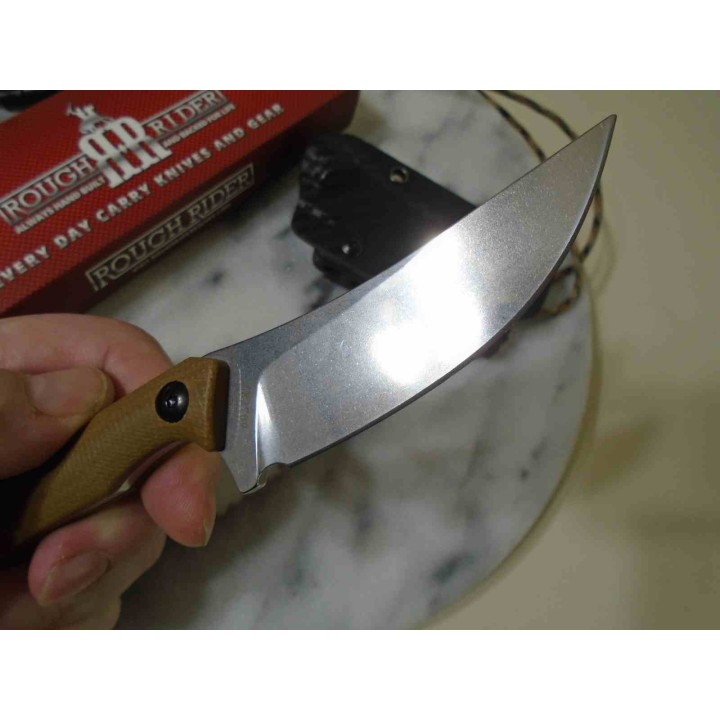 Couteau Rough Ryder Lame Acier 440 Manche G10 Brown Etui Kydex RR2709 - Livraison Gratuite