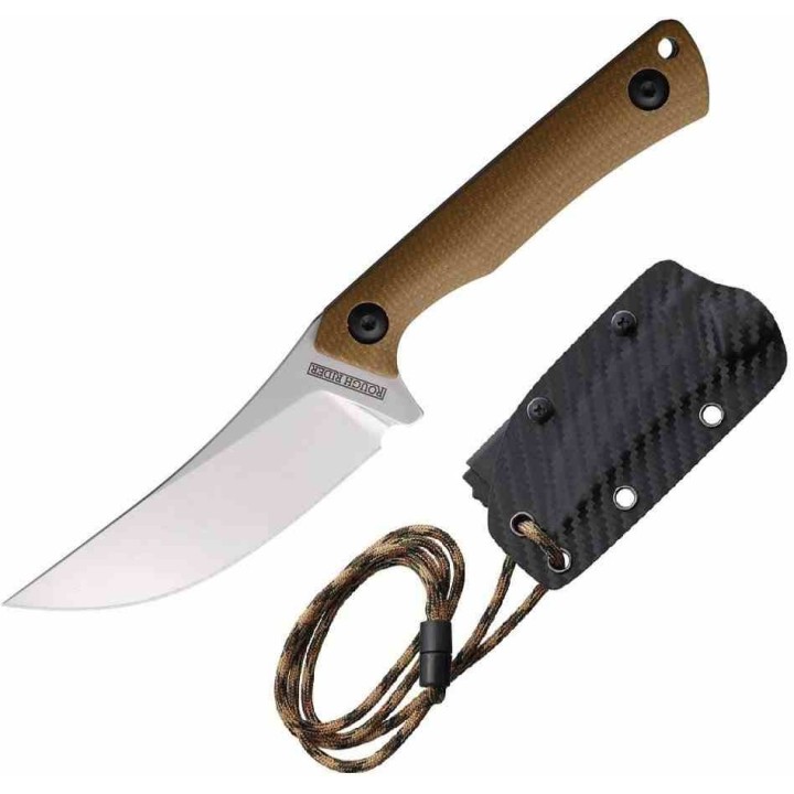 Couteau Rough Ryder Lame Acier 440 Manche G10 Brown Etui Kydex RR2709 - Livraison Gratuite