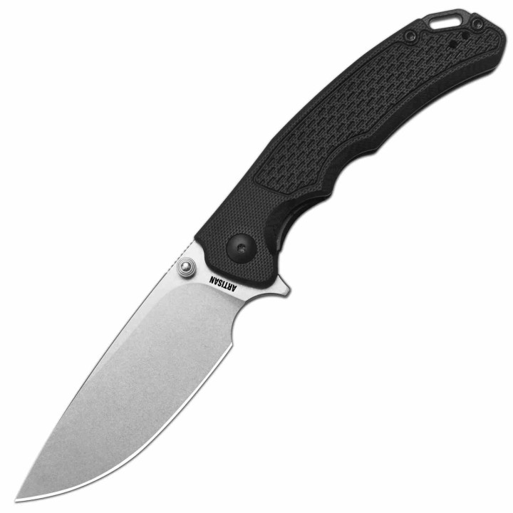 Couteau ArtisanCutlery Tradition V2 Lame Acier AR-RPM9 Manche G10 Black Liner Lock ATZ1702MBK - Livraison Gratuite