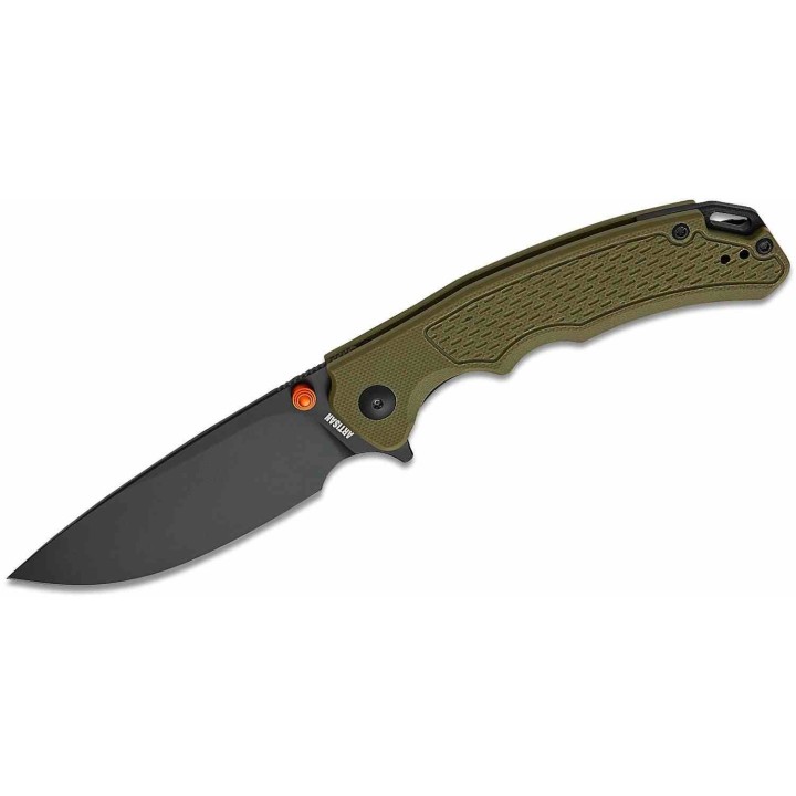 Couteau ArtisanCutlery Tradition V2 Lame Acier AR-RPM9 Blk Manche G10 Green Liner Lock ATZ1702MGN - Livraison Gratuite