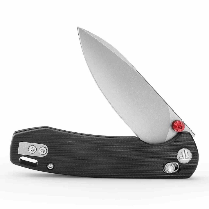 Couteau TRIVISA Dragonfly-B Lame Acier 14C28N Stonewashed Manche G10 Noir Axis Lock TVJM03BG14 - Livraison Gratuite