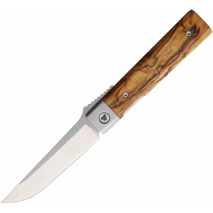 Couteau TRIVISA Dolphin-JO Lame Acier 14C28N Satinée Manche Bois d'Olivier Liner Lock TVYZ04JGL - Livraison Gratuite