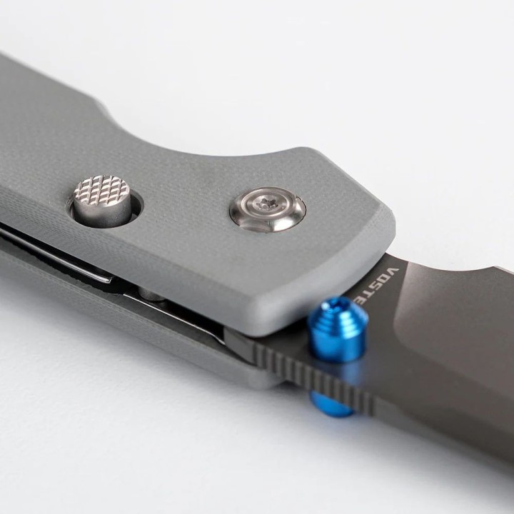 Couteau Vosteed Raccoon® Top Liner Lock Lame Acier 14C28N Manche G10 Gray IKBS VOSA2918 - Livraison Gratuite