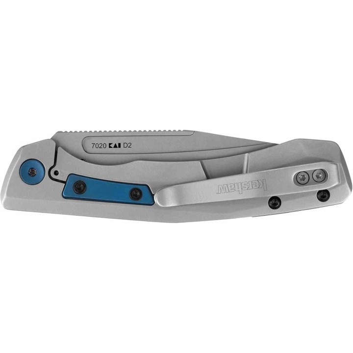 Couteau Kershaw Highball XL Lame Acier D2 Manche Acier Gris KIVT Frame Lock KS7020 - Livraison Gratuite
