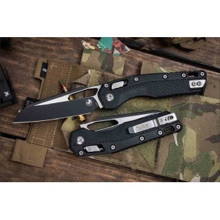 Couteau Microtech MSI RAM-LOK Lame Sheepsfoot Acier M390MK Manche Polymère RAM-LOK Made in USA MCT210T1PMBK - Livraison Gratuite