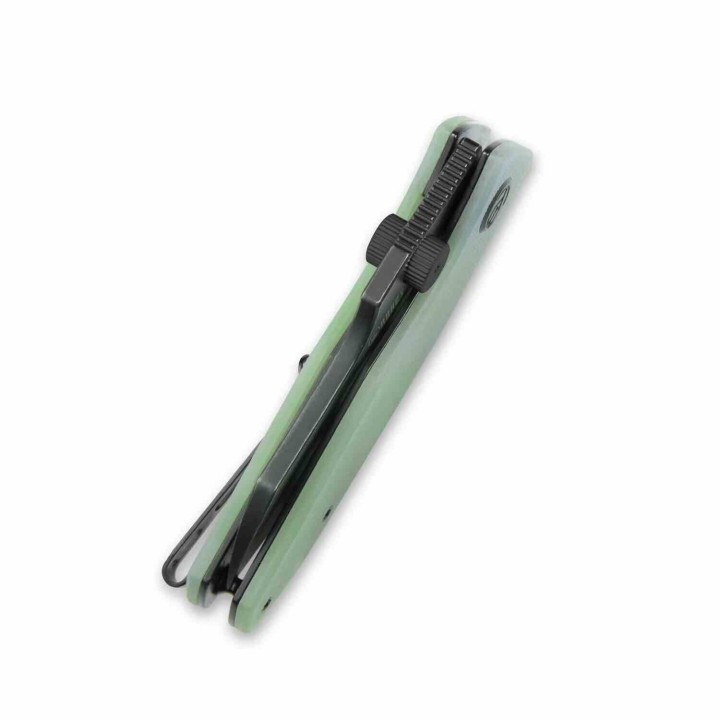 Couteau Kubey Monsterdog Lame Acier 14C28N Manche G10 Jade KIBS Liner Lock Clip KUB337C - Livraison Gratuite