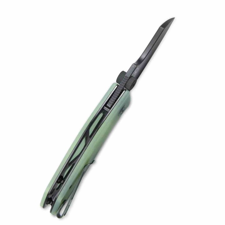 Couteau Kubey Monsterdog Lame Acier 14C28N Manche G10 Jade KIBS Liner Lock Clip KUB337C - Livraison Gratuite